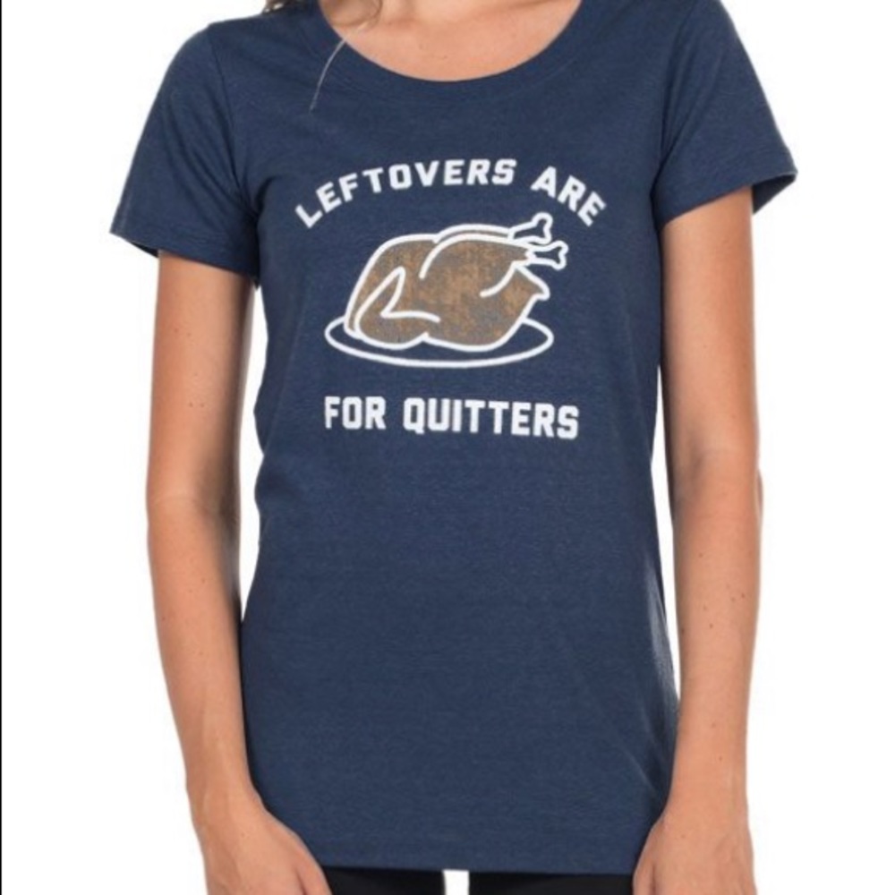 NWT Tipsy Elves Leftovers are for Quitters shirt L